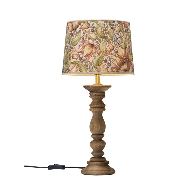 Drewniana lampka stołowa retro